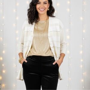 Vintage Beaded Knit Cardigan M Black Embellished Grandmacore Norton McNaughton